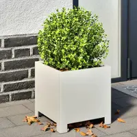 Prolenta Maison Exclusive - Bac à plantes blanc 30x30x30 en acier