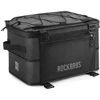 RockBros Road to Sky Sacoche de porte-bagages vélo 15L+16,8L Sacoche de porte-bagages arrière noire