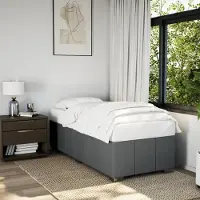 vidaXL Cadre de lit gris foncé 90x200 cm Tissu 3284805