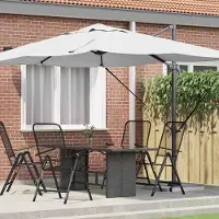 Prolenta Maison Exclusive - Parasol, dimensions 351 x 250 x 260 cm, polyester et aluminium, couleur sable