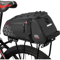 Sonstiges 8L Sacoche de porte-bagages étanche pour vélo - Bande réfléchissante - Plusieurs compartiments - Poignée et bandoulière - Noir