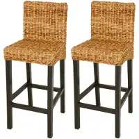 Syfax Tabourets de bar lot de 2 Abaca