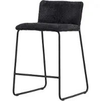 Furnlux Classic FURNLUX Tabouret de bar Bisbee Noir 41cm / Hauptfarbe : Schwarz / Abmessungen : 41 x 50 x 85 cm