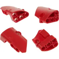 LEGO 4x Technic Panneaux d'habillage 1/2 rouge petit court côté A/B 87080 87086