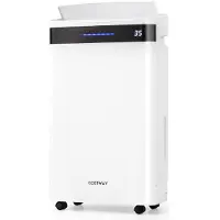 Coast Déshumidificateur – 28,5 L par jour – Jusqu'à 35 m² – 35 x 20 x 61 cm – Blanc