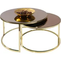 Xl Moebel Gmbh Table gigogne Table de salon Table basse Table d'appoint Classique Élégant