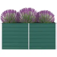 Prolenta Maison Exclusive - Potager surélevé 160 x 80 x 77 cm Acier galvanisé Vert