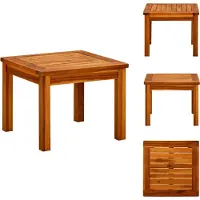 vidaXL Table basse de jardin 45x45x36 cm Bois massif Acacia - Tables de jardin