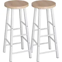 Merkloos Tabouret de bar haut - aspect chêne - sans dossier - hauteur de citron 71cm - lot de 2