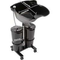 OEM Bassin de shampooing portable, hauteur réglable, design à double bac, couleur noire