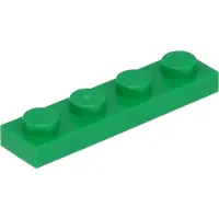 LEGO plaque 1x4 3710 - 250 pièces vert
