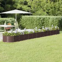 Prolenta Maison Exclusive - Lit surélevé de jardin Acier galvanisé marron