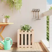 Prolenta Maison Exclusive - Bac à plantes design clôture à lattes 50 x 50 x 50 cm Bois massif Pin
