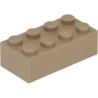 LEGO brique 2x4 3001 - 50 pièces beige foncé