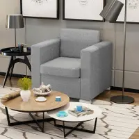 Prolenta Maison Exclusive - Fauteuil gris foncé tissu