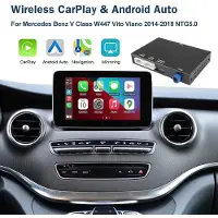 Junsun Module d'interface Carplay et Android Auto pour Mercedes-Benz Classe V (W447), Vito, Viano, compatible avec le système NTG 5.0