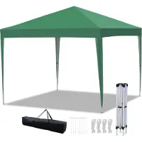TolleTour Pavillon 3x3m ohn Seiten, Festzelt Faltpavillon Gartenzelt, UV-Schutz, pour jardin terrasse fête vert