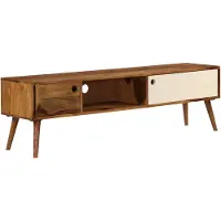 vidaXL Meubles Meuble TV 140x30x40 cm bois massif - TV-Lowboard 246224