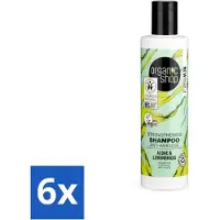 Organic - Shampooing fortifiant aux algues et à la citronnelle - fortifiant et restructurant - 280 ml - lot avantageux - 6 pièces
