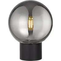 Zumaline Lampe de table Arcturus noir fumé 1xG9x4W, verre, dim. : 15,7 x 12 x 12 cm, IP20,