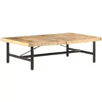 Syfax Table basse 142x90x42 cm Bois de manguier massif