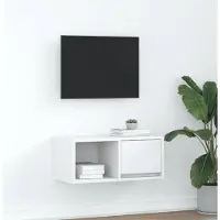 Prolenta Maison Exclusive - Meuble TV blanc 60x31x25,5 cm Matériau dérivé du bois