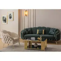 AEA Moderne Salon Set Canapé 3 places Fauteuil textile Salon Nouveau