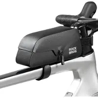 RockBros Sacoche de cadre 100 % imperméable, sacoche de selle, sacoche avant, sacoche magnétique 0,9 L, noir, pour vélo de route, VTT et vélo électrique