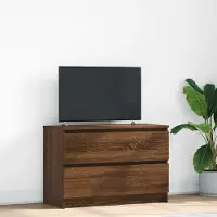Prolenta Maison Exclusive - Meuble TV aspect chêne brun 80x35x54 cm Matériau dérivé du bois