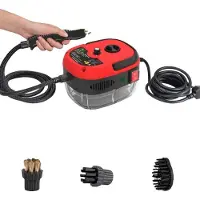 OEM Nettoyeur vapeur portable, chauffage rapide, débit de vapeur réglable, noir et rouge, 220-240 V