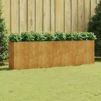 Prolenta Jardin Exclusif - Plate-bande surélevée 280x40x80 cm en acier Corten