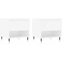 Syfax Tables basses 2 pcs blanc 50x46x50 cm bois d'ingénierie