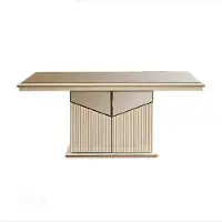 Xl Moebel Gmbh Meuble TV Panneau mural Table basse RTV Lowboard Gold 3pcs Beige