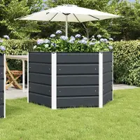 Prolenta Maison Exclusive - Bac à plantes anthracite 129 x 129 x 75 cm en acier