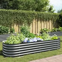 Prolenta Maison Exclusive - Potager surélevé 240x80x44 cm Acier galvanisé Gris