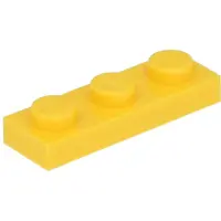 LEGO plaque 1x3 3623 - 250 pièces jaune