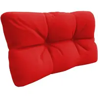 Pokar Coussin pour palette avec belle surpiqûre Coussin pour canapé-palette, Taille:Coussin latéral 60 x 40, Couleur:Rouge - Imperméable