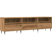 Syfax Meuble TV chêne artisanal 150x30x44,5 cm bois d'ingénierie
