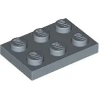LEGO 2x3 plaques 3021 - 100 pièces bleu sable