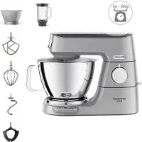 Kenwood Robot Pâtissier Titanium Chef Baker, 2 Bols Inox 3.5L et 5L, Balance Intégrée 6kg, Blender 1.8L