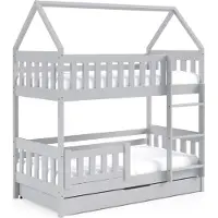 Furnlux Classic FURNLUX Lit de maison Zuzia Gris 80x190cm / Couleur principale : Gris / Dimensions : 86 x 185 x 198 cm