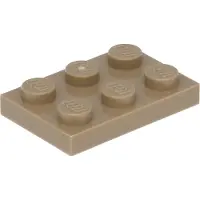 LEGO 2x3 plaques 3021 - 50 pièces beige foncé