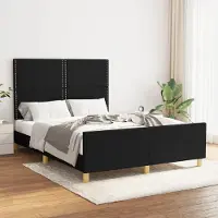 Prolenta Maison Exclusive - Sommier sans matelas Noir 140x190 cm Tissu