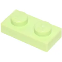 LEGO 100x 1x2 Platten 3023 - Plate Gelbgrün - Yellowish Green (vert jaunâtre)