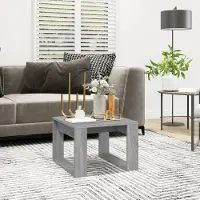 Prolenta Maison Exclusive - Table d'appoint Gris Sonoma 50x50x35 cm Matériau dérivé du bois