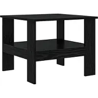 vidaXL Table basse noire imitation chêne 57 x 55 x 45 cm Bois composite