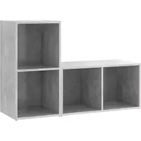 Sonstiges Meubles TV 2 pcs Gris béton 72x35x36,5 cm Bois d'ingénierie