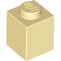 LEGO 50 pièces , pièce c. 3005 en beige (marron)