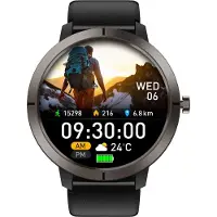 INF Montre Connectée GPS, Positionnement Multi-Satellite, Écran AMOLED & Appel Bluetooth Le noir