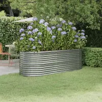 Prolenta Maison Exclusive - Lit surélevé de jardin Acier galvanisé Argenté